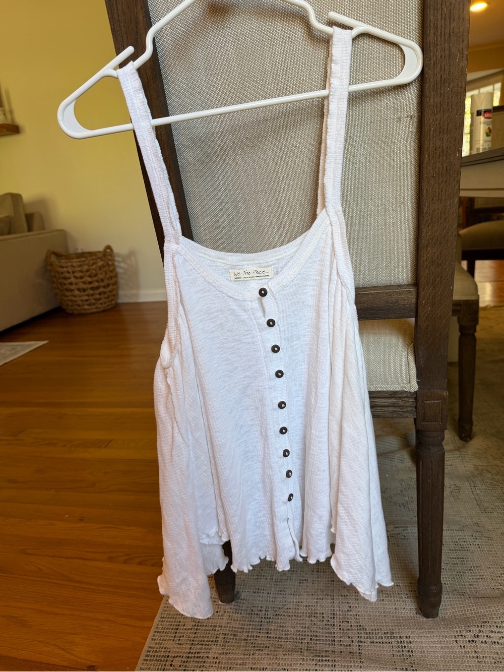 We The Free White Button-Front Camisole